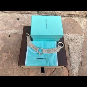 SOLD Authentic Tiffany & Co sterling silver mesh heart toggle bracelet